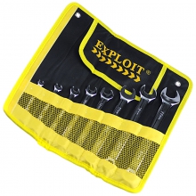 exploit开拓 开口梅花两用扳手套装 扳手工具 汽修工具020704