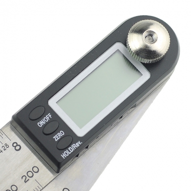 开拓 360度不锈钢电子数显角度尺角度仪 木工活动角尺量角器