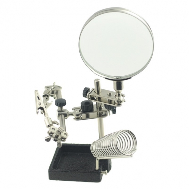 开拓 多功能电烙铁焊台 4倍放大镜焊台二合一烙铁架 220012