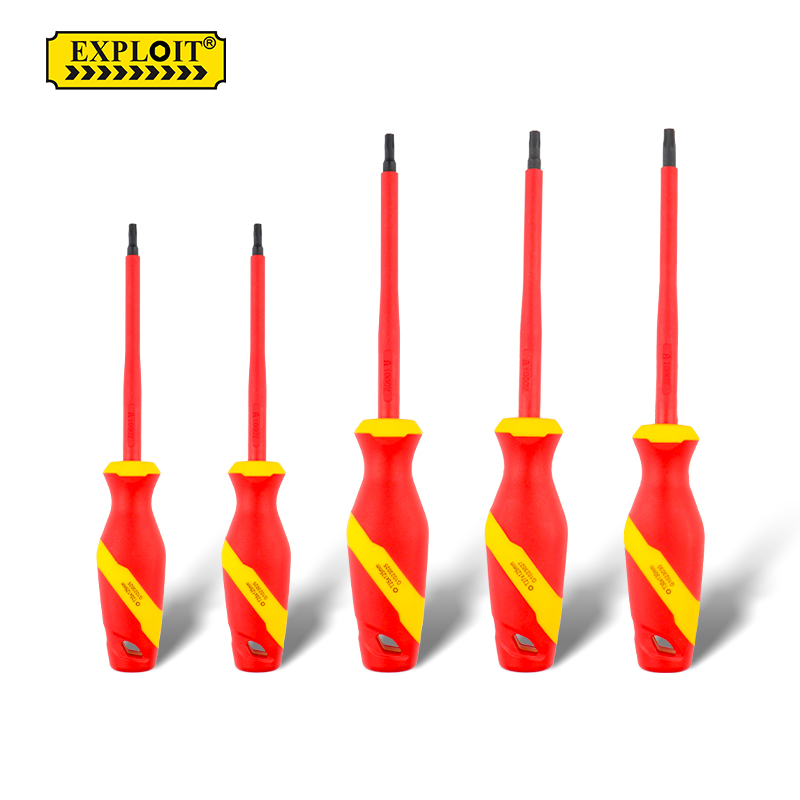 开拓绝缘梅花螺丝刀耐高压1000V罗丝刀旋拧起子电工专用螺丝工具