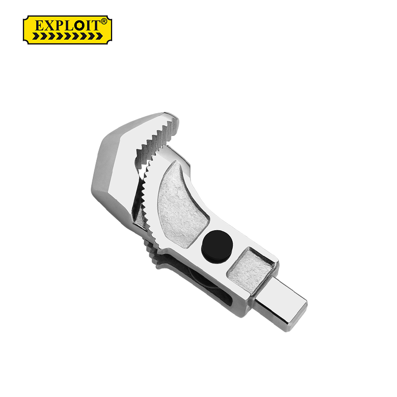 开拓扭力扳手可换头钢筋头力矩接口鹰嘴式接头插件活动管钳配件