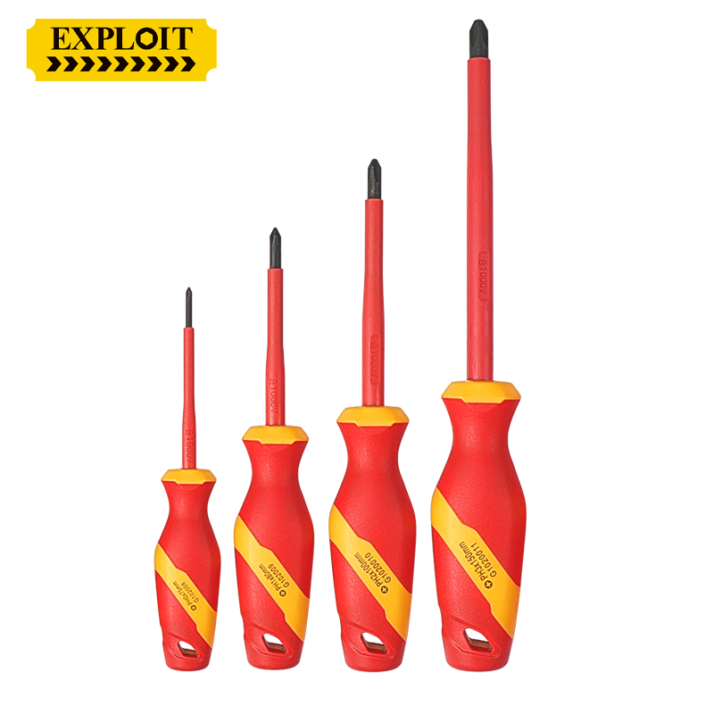 开拓绝缘螺丝刀1000V耐高压VDE认证十字一字起子电工专用维修工具