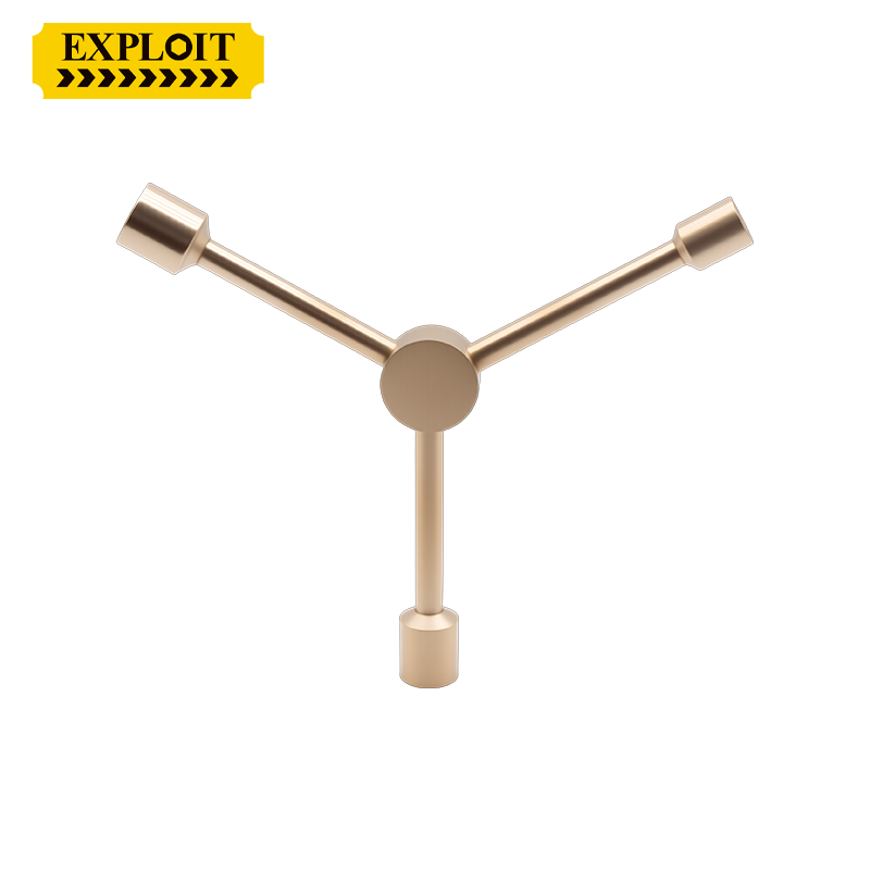 开拓防爆三叉扳手铝青铜多用三头扳手全铜无火花三岔套筒扳子