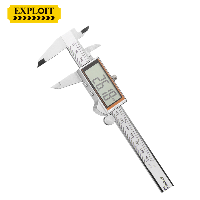 开拓数显电子游标卡尺高精度油标不锈钢工业级200mm150带表300