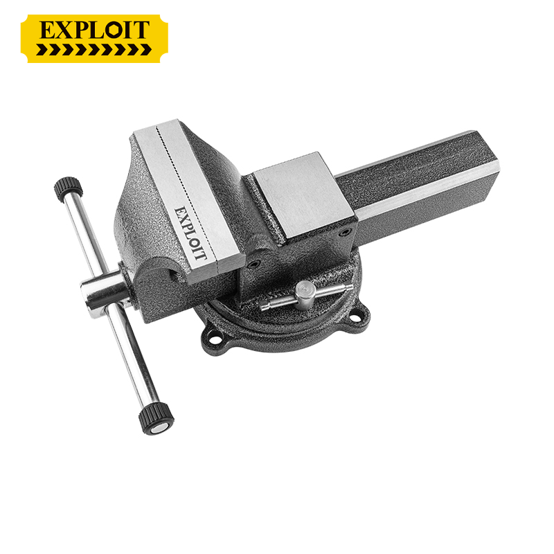 开拓重型台虎钳桌虎钳万向家用台钳平口固定夹台夹钳台式老虎钳