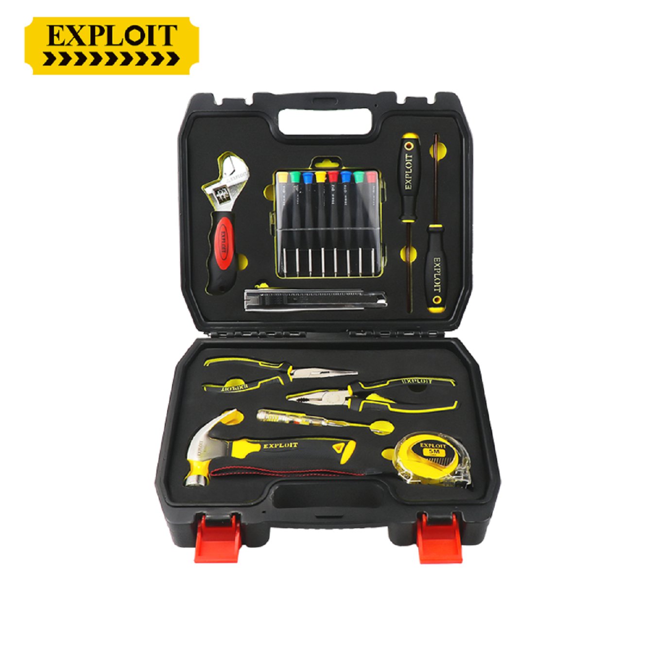 开拓（EXPLOIT）家用工具套装 多功能工具套装 电钻电工维修套装 21V锂电家用