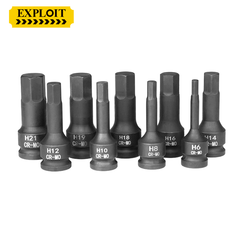 开拓1英寸重型内六角旋具电动扳手专用套筒头风炮加长14mmh19批头