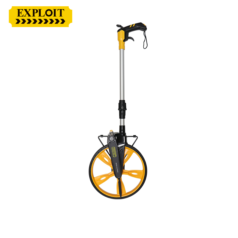 开拓测距仪手推滚轮式测量尺测距轮滚尺测量轮工地量路推尺电子