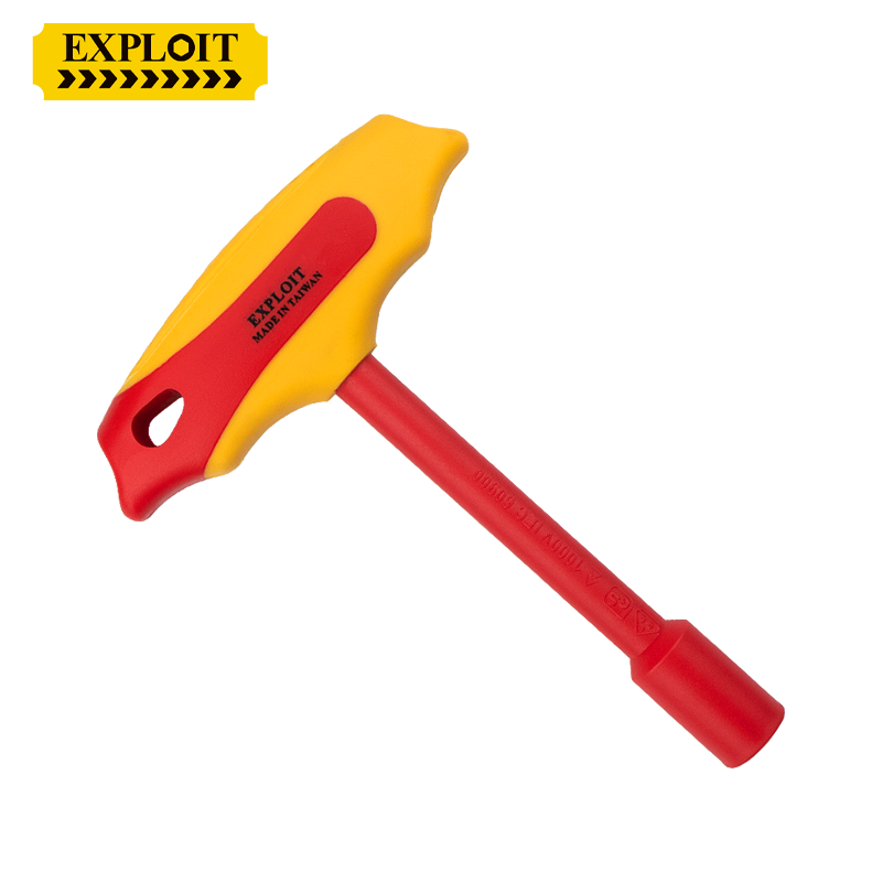 开拓VDE认证台湾新能源电动汽车维修专用工具电工绝缘T型套筒扳手