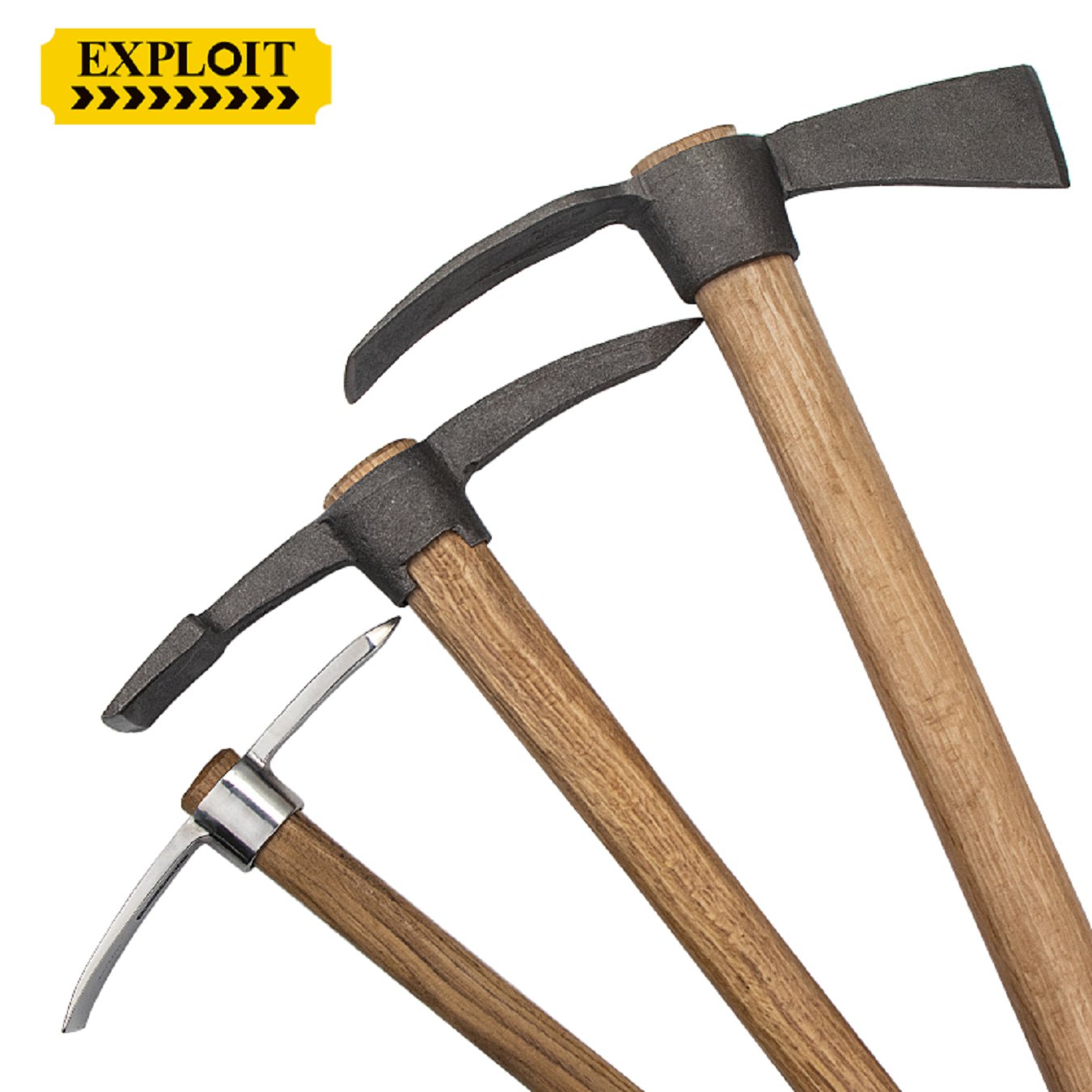 开拓户外洋镐镐头挖树根工具十字镐斧农用子纯钢锰钢开垦小号铁镐