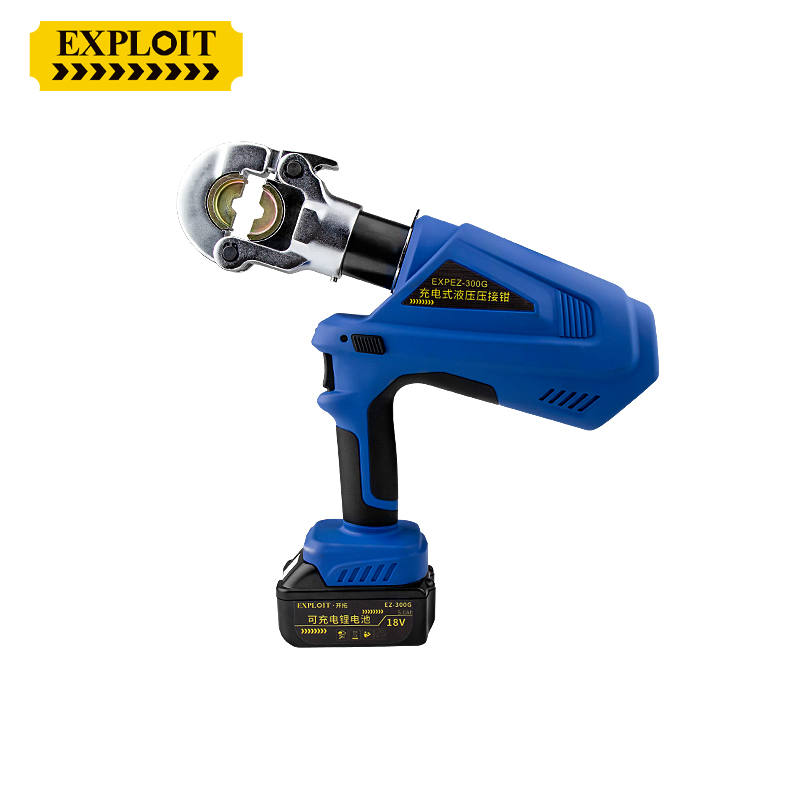 开拓电动液压钳电缆小型压线钳电工专用锂电充电式端子钳钳子工具